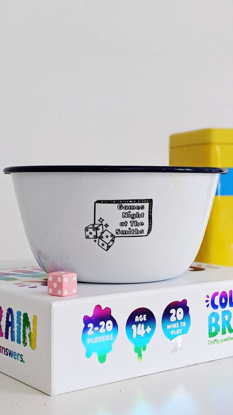 Personalised Games Night Snack Bowl