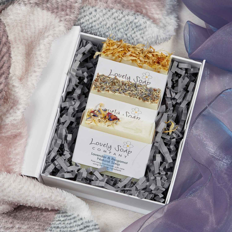 Personalised Lavender Soap Selection Gift - Handmade Soap Gift - Vegan Friendly Gift