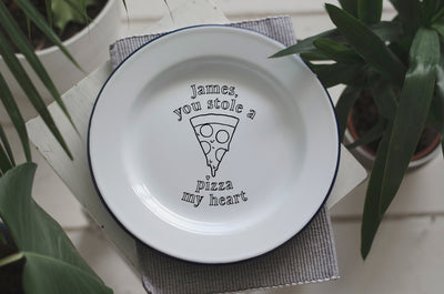Personalised Enamel Pizza Plate