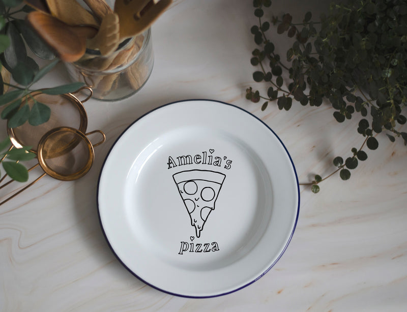 Personalised Enamel Pizza Plate
