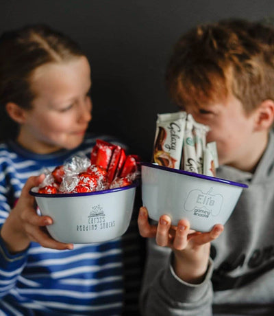 Personalised Reading Snacks Bowl - Engraved Enamel