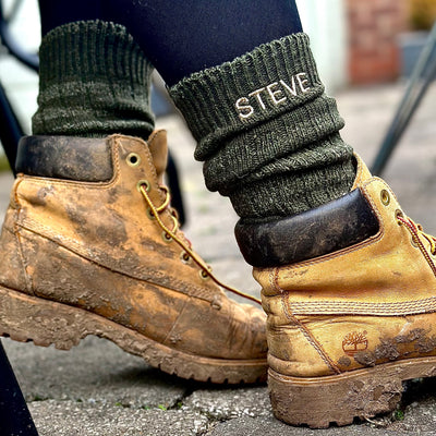 Personalised Men Walking Boot Socks