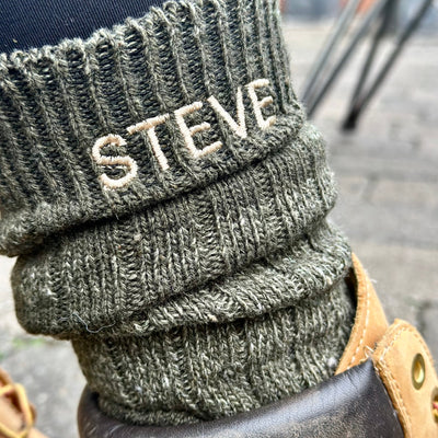 Personalised Men Walking Boot Socks