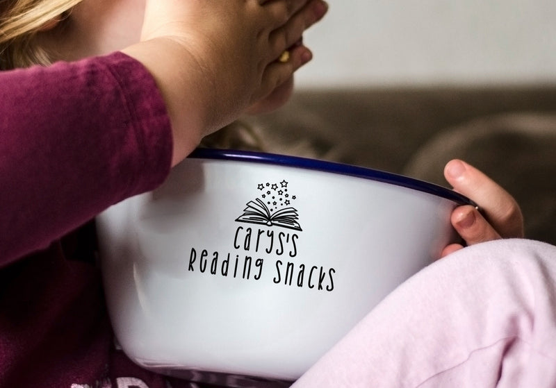 Personalised Reading Snacks Bowl - Engraved Enamel