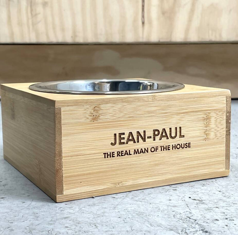 Personalised Wooden Animal Bowl Holders