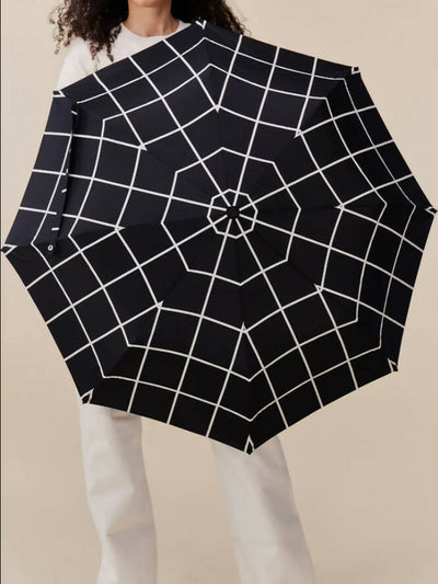 Black Grid Eco-Friendly Umbrella