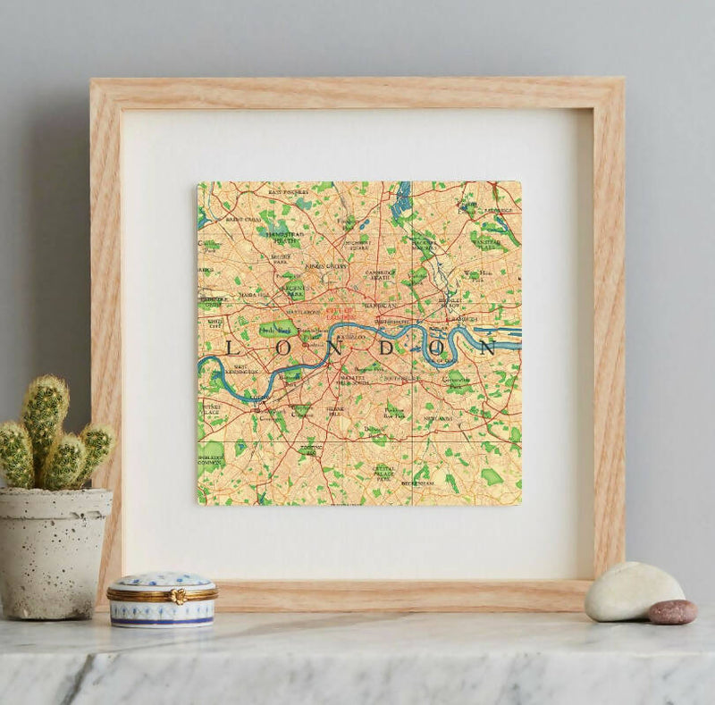 Personalised Map Location Square Print