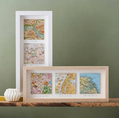 Three Squares Personalised Map Location Print