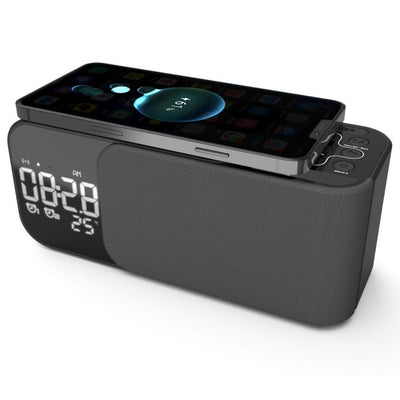 Wireless Charging Bluetooth Speaker With Alarm Clock