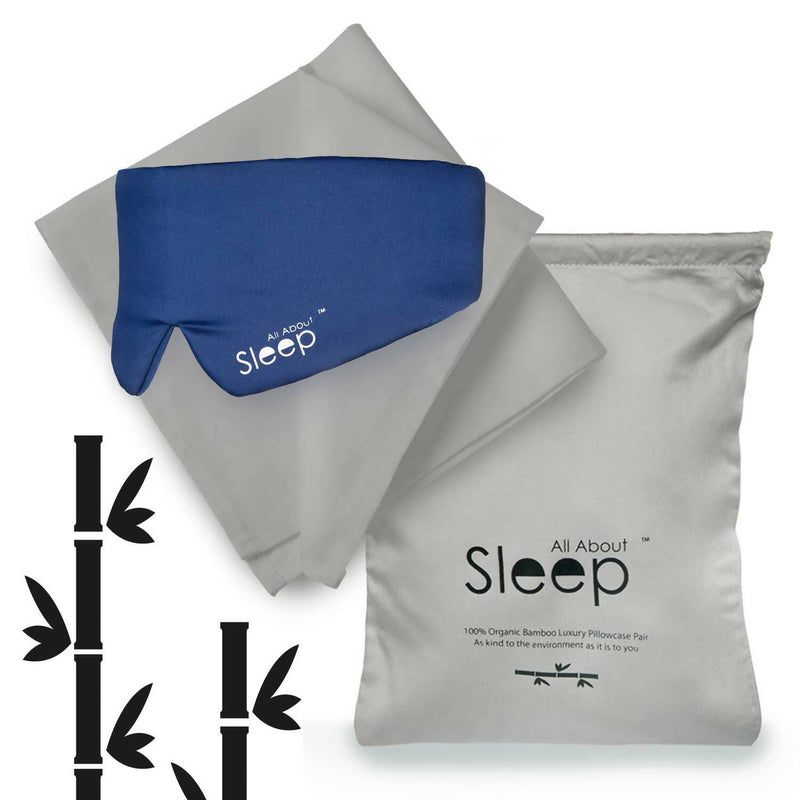 Organic Bamboo Bedtime Gift Box: Sleep Mask and Pillowcases