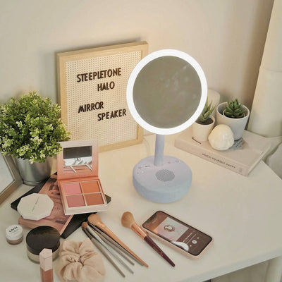 Halo Makeup Mirror And Bluetooth Speaker