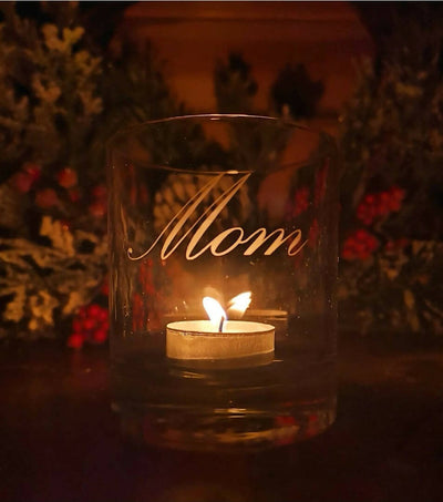 Etched Candle Holder